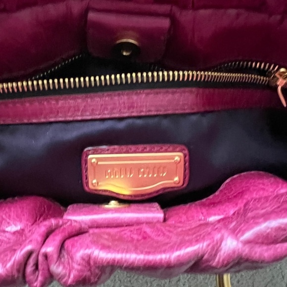 Vintage Miu Miu Vitello Shine Top Handle Satchel - Picture 4 of 9